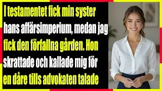 Min syster skrattade åt mitt arv hon fick företaget jag den gamla gården