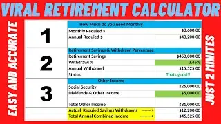 Retirement Calculator - Easy as 1 2 3