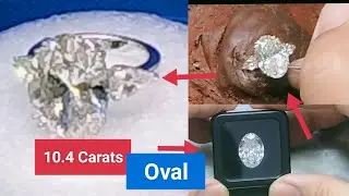 Insane, Huge 10.4 carats Oval diamond, three diamond engagement ring how to make.