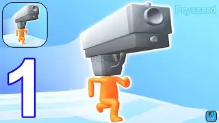 Gun Head Run - Gameplay Walkthrough Part 1 Levels 1-15 Split Gun Run 3D (Android, iOS)