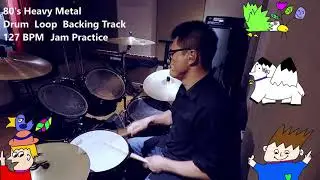 80's Heavy Metal drum Loop 127 BPM