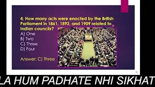 Important questions FOR UPSC PRE INDIAN COUNCIL ACT 1861 analysis BY RAHUL SIR