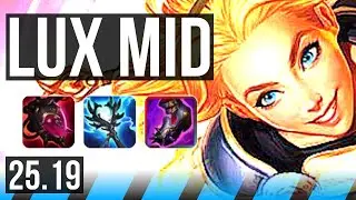 LUX vs ORIANNA (MID) | 17/1/15, Legendary, 6 solo kills | EUW Master | 25.19