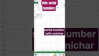 Insert serial numbers with unichar || excel tricks #excel #exceltutorial