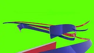 Green Screen Footage | 3D Ribbons | Royalty-Free