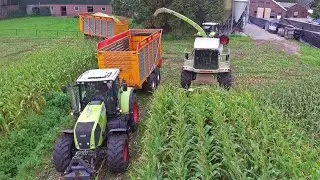 Mais hakselen | Lagerweij | Claas Axion 820 | Jaguar 840 | Overberg | 2016