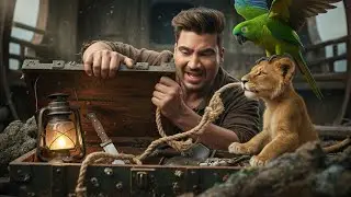 &ldquo;Banet Sidhu Survives Shark Attack | Ocean Survival with Parrot & Lion Cub&rdquo;