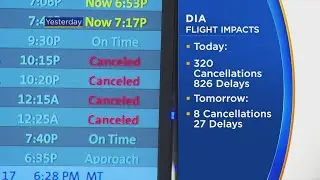 DIA again plagued with cancellations and delays due to winter storm