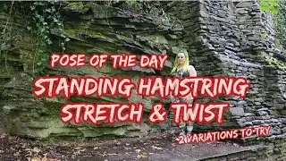 How I Do Standing Hamstring Stretch and Twist Pose ✨️ Pose of the Day Monday 