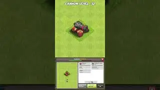 Cannon transformation level 1 to max level and all details in coc😱😱 #shorts #clashofclans #coc