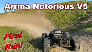 Arrma Notorious V5 first run (4S and 6S)