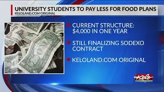 University students to pay less for food plans