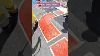 ​Applying High-Grip, Colored Surfacing | Anti-Slip Asphalt Line Marking