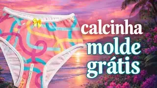 Calcinha infantil menina mo&ccedil;a molde gr&aacute;tis do P ao G