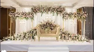 Wedding  Stage Decoration  Ideas/ Simple Back drop Decoration
