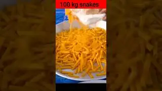 Frying 100 Kg Snacks In Hot Oil | Amazing Experiment #shorts @CrazyXYZ