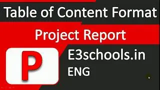 Table of Contents Dotted line removing | Project Report | E3schools