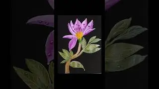 painting of an autumn corvus flower ll acrylic flower Art