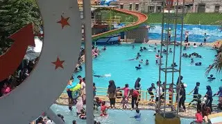 KESERUAN BERENANG DI KOLAM RENANG KARYA LAUT CIBOGO CIANJUR 