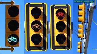 New LED Traffic Lights & Bike Signals | Rosa Parks & Jefferson