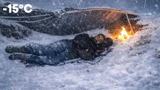Building a Secret Hideout Underground: I Survived Alone in a Mysterious Hideout Heavy Snow