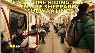 Toronto Line 4 Subway Ride -Westbound Along the Entire Sheppard Subway Line & Transferring To Line 1