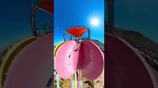 Vertical drop water slide at Cowabunga Canyon water park Las Vegas! #shorts