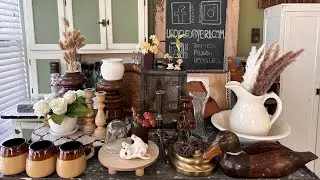 BIG NEWS!  | Neurtral Cottage Decor Mixed with Antique Salvage | Bins and Thrift Haul