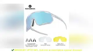 ROCKBROS Cycling Glasses Photochromic Polarized Glasses 3 Lens Anti-fog HD UV400 Sun Protection Outd