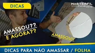 DICAS PARA NÃO AMASSAR A SUA FOLHA EM CORTE E VINCO PLACA!!