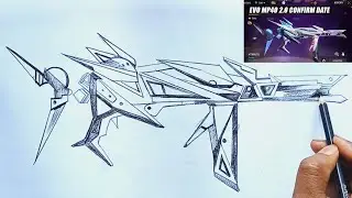 Free Fire mp40 chromasonic evo gun drawing/MP40 2.0 evo gun drawing/evo gun mp40 drawing free fire
