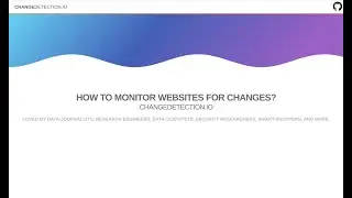 How To Monitor Website Changes? - changedetection.io