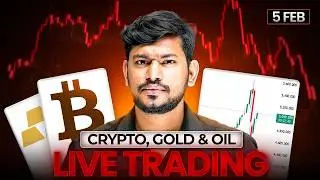 Live Trading : Crypto and Gold  | 05 FEB  - IITian Trader #cryptotrading