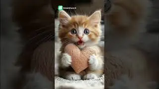 An adorable kitten has a little message, just for you