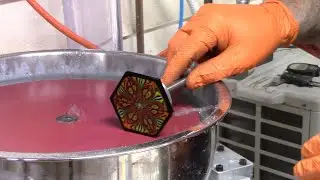 S2E6 - Coldworking the Damascus style murrine using the lap wheel, indexing head and rotating holder