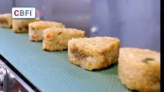 IQF spiral freezer for quickly freezing the #sushi  triangular rice balls #cbfi #iqf