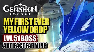 First Ever Legendary Yellow Artifact Drop! | Level 51 Weekly Boss Farming Showcase | Genshin Impact