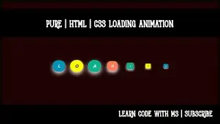 Pre-Loader | Loading Animation | Pure CSS