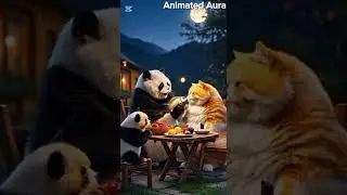✈️ Travel Buddies: Cat & Panda's Airport Adventure! #AnimatedAura#like @Aura_Animation_studio