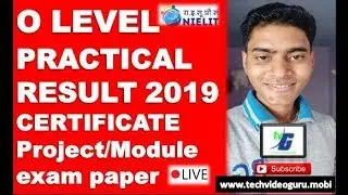 O Level Practical Result Certificate Project Result 2019