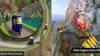 Off-road tuk tuk Hill adventure. Android gameplay