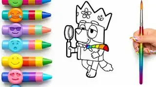 Bluey Drawing Tutorial 💙 | Cartoon Drawing for Kids