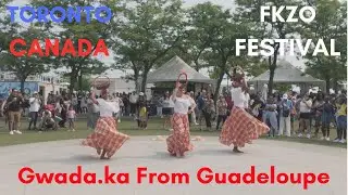 Gawda.ka group performing Gwoka's dance style  from Guadeloupe at Festival Kompa-Zouk Ontario (FKZO)
