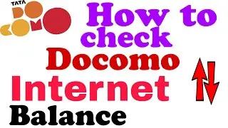 How To Check Tata Docomo Internet Balance.help & setting