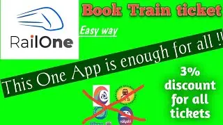 How to book Train ticket in RailOne App (English) | Discount in Train ticket booking