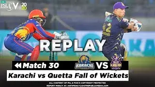 Karachi vs Quetta Fall of Wickets | Karachi Kings vs Quetta Gladiators | Match 30 | HBL PSL 2020