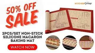 This 2Pcs/Set Non-Stick Silicone Macaron Baking Mat Will Make Baking Macarons Easier