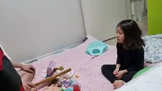 아빠한테혼나는정하린