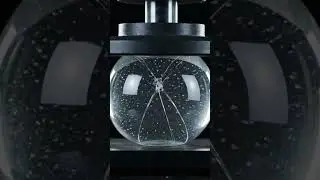 Satisfying ASMR | Hydraulic Press Crushing Glass Globe into Shards#ASMR #HydraulicPress  #GlassCrush