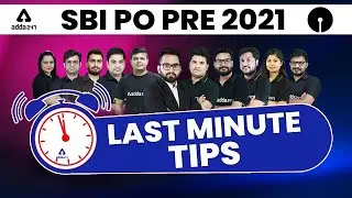 Last Minute Tips SBI PO PRE 2021 | Adda247